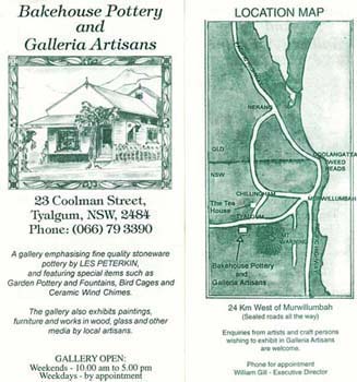 Bakehouse Pottery Brochure