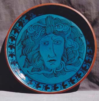 Copper Blue Terra Cotta Dish (2)