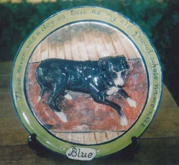 My Dog Blue Plate