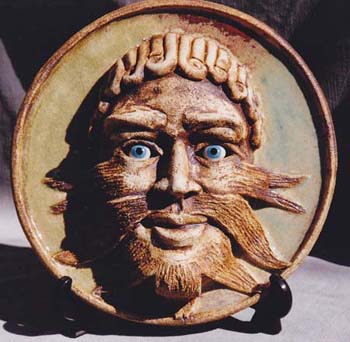 Stoneware Face Plaque (2)