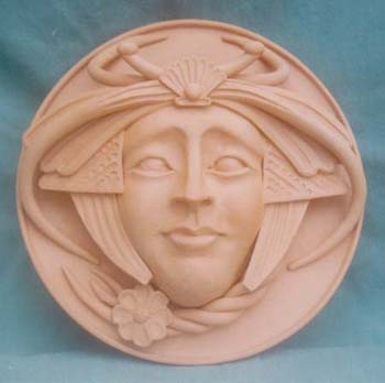 Terra Cotta Face Plaque